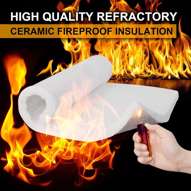 1Pcs Fireproof Ceramic Fiber Insulation Mat 11inch*23inch Heat-resistant gallery