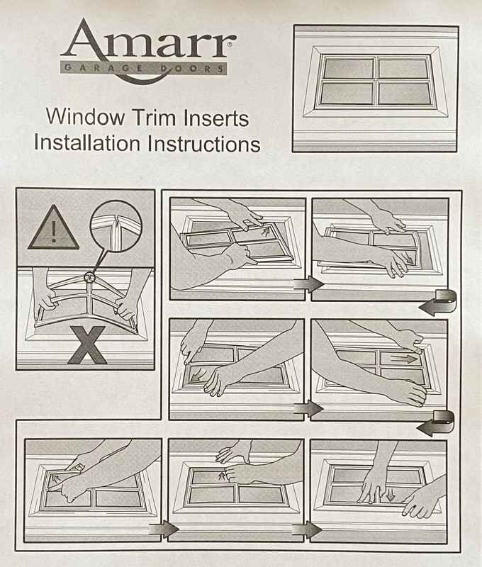 Amarr Stockton Replacement Insert for Garage Door Window Trim Short Panel White gallery