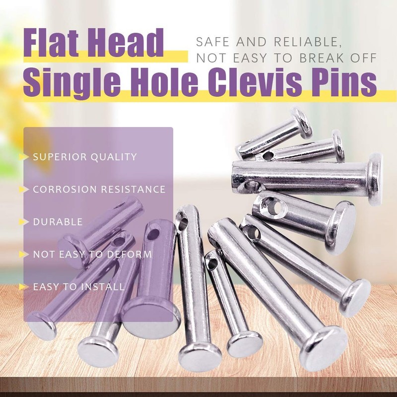 Swpeet 96Pcs Clevis Pin Assortment Kit, 304 Stainless Steel M3 M4 M5 Silver gallery