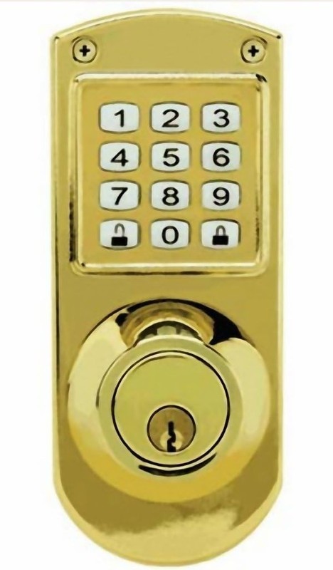 Electronic Keyless Deadbolt System – Bright Brass