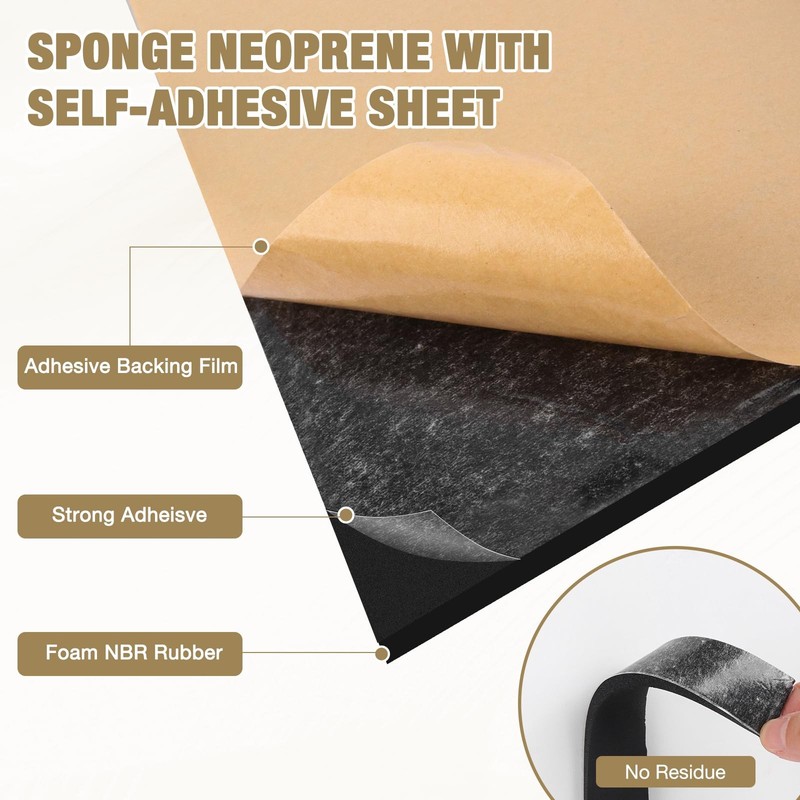 Sponge Neoprene Foam Padding Rubber Sheets with Adhesive Foam Sheet Closed Ce... gallery