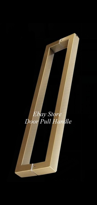 48 Inch Entry Door Handle Bar Pull Square Rectangle 304 Stainless Steel Gold gallery