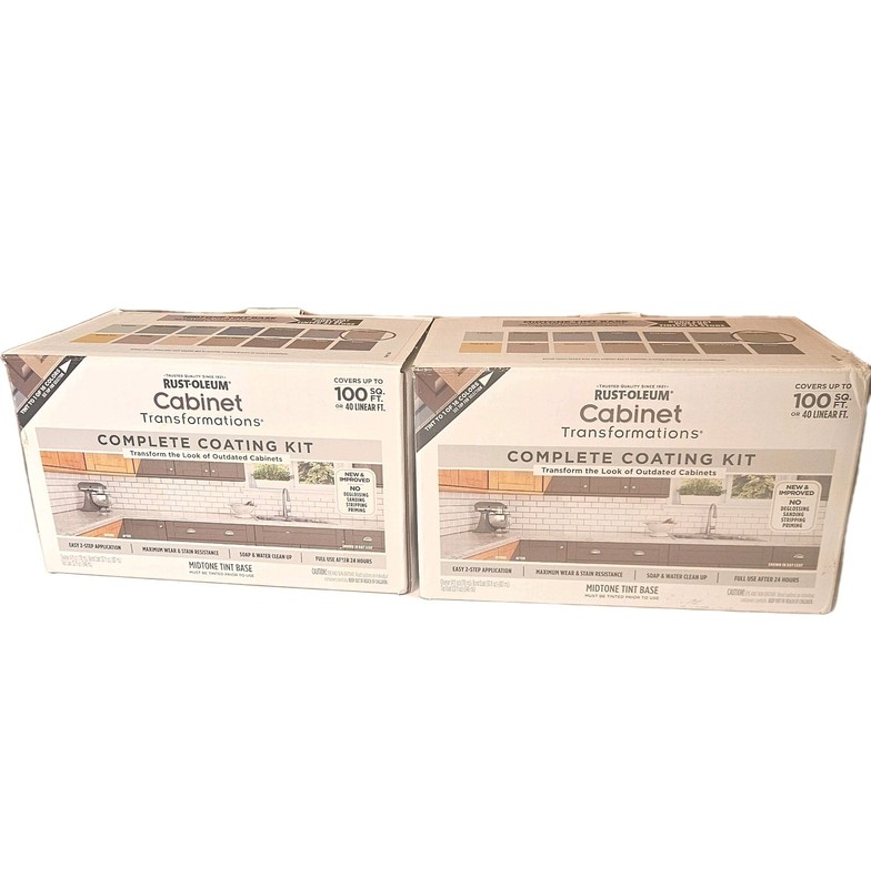 2 Pack Tate Green Rust-Oleum 374679 Cabinet Transformations Kit Midtone Base Kit