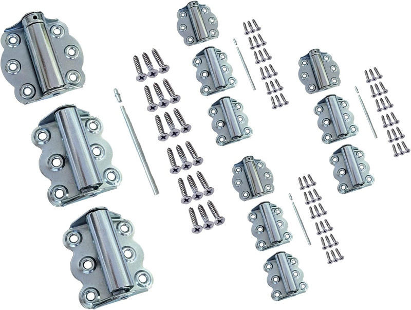 Door Spring Hinges, 2-3/4", Each Set Including 2 PCS Self Closing and 1 PC Adjus gallery