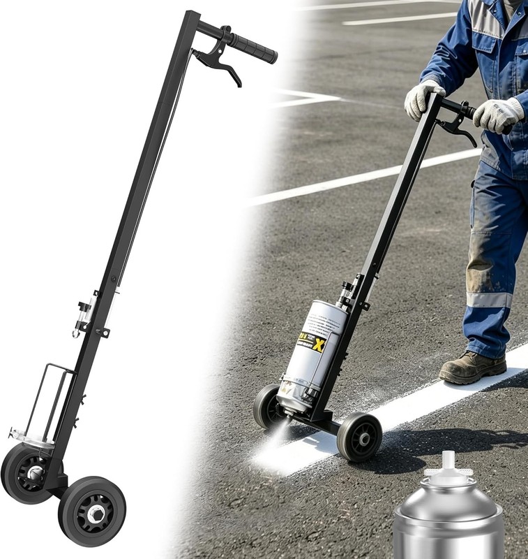 Portable Dual-Wheel Striping Machine for Effortless Lawn and Concrete Marking gallery