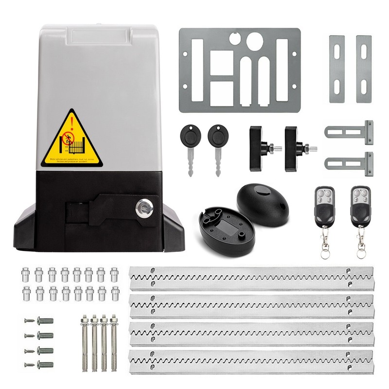 Blütezeit 2700lb Automatic Sliding Gate Opener Motor w/Remotes & Infrared Sensor
