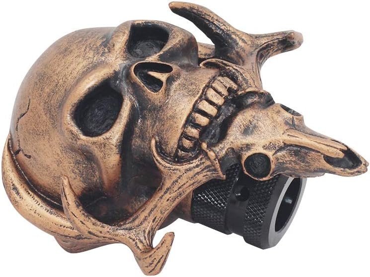 Skull with Beard Car Gear Stick Shift Shifter Knob Universal fit for Most Copper gallery