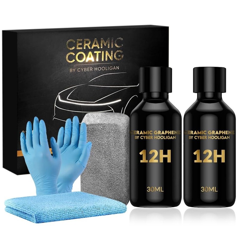 12H Advanced Graphene Ceramic Coating for Cars (30ml x 2) - Car Detailing Kit, gallery
