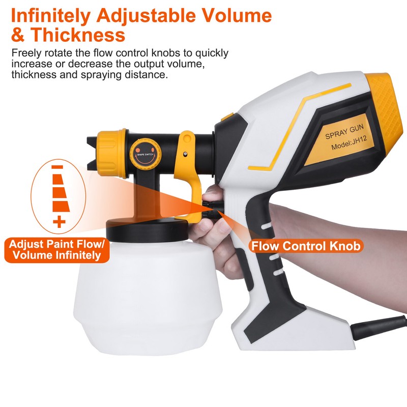 1200ML HVLP Paint Sprayer Painter Handheld 550W Electric Spray Gun Painting Tool gallery