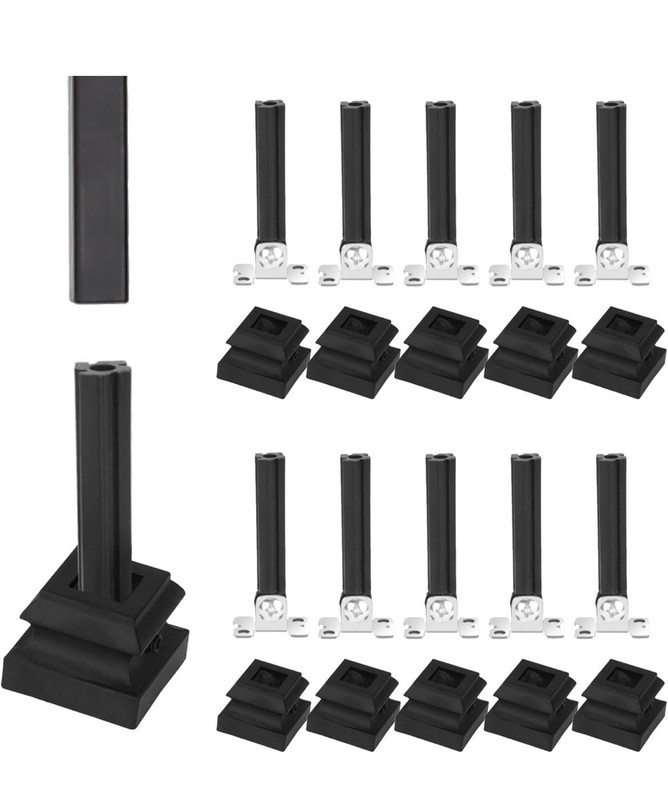 Sidasu Adjustable Angle Connectors with Flat Shoes for 1/2” Square