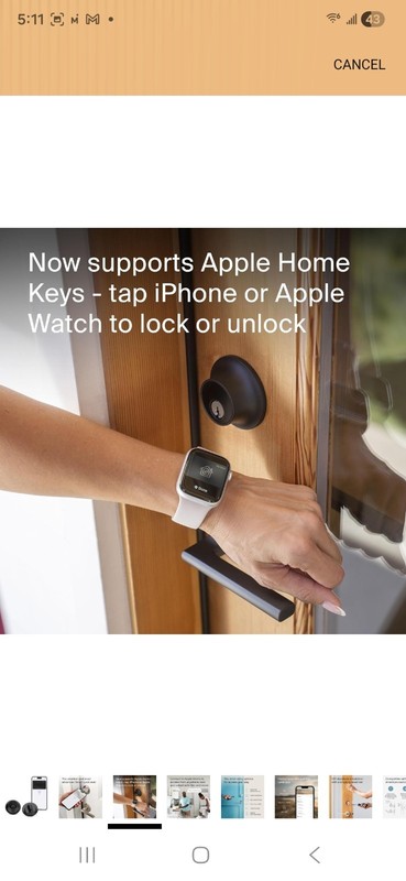 Level Lock+ Deadbolt Smart Lock Apple Home Keys App iOS/Android Matte Black NEW gallery