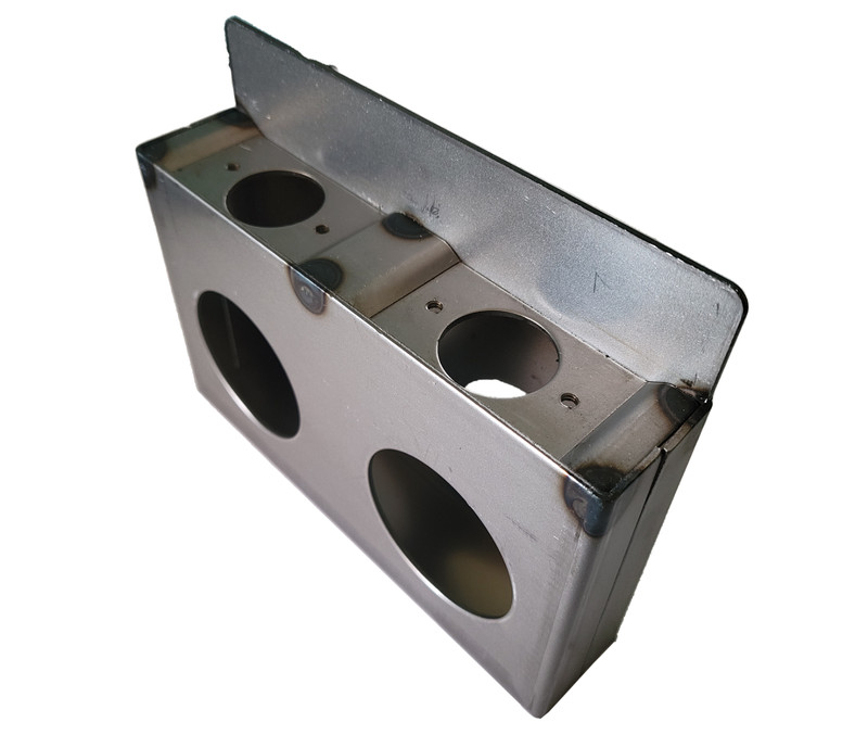 1 1/2″ Double Hole Weldable Steel Lockbox for Doors and Gates (Fits most Locks)