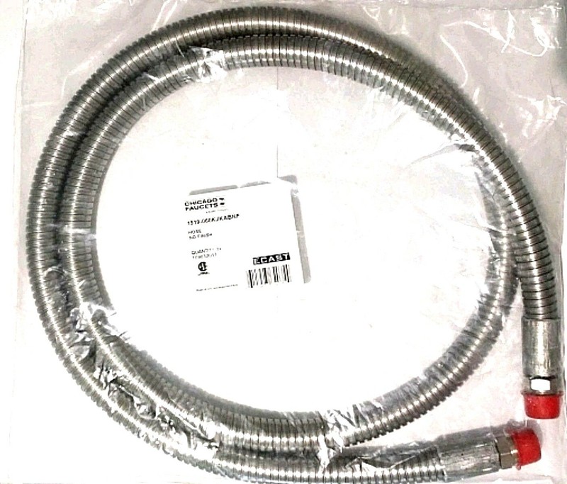 Chicago Faucets 1919-060KJKABNF Stainless Hose Assembly 60” No Finish