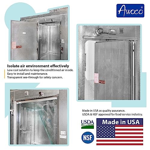 Vinyl Strip Climate Control Curtain Kit, Slide-in Strips Perfect for 38" x 84" gallery