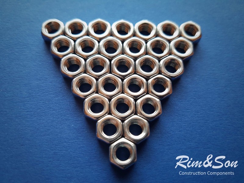 Stainless Steel HEX Nuts M2 M2.5 M3 M3.5 M4 M5 M6 – DIN934
