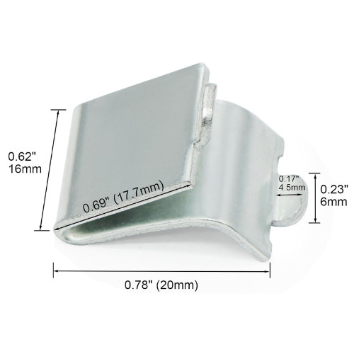 20 Pcs Adjustable Steel Pilaster Shelf Support Clips Shelving Bracket Clips gallery