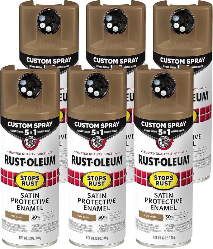 Rust-Oleum 376878-6PK Stops Rust Custom Spray 5-in-1 Spray Paint NEW