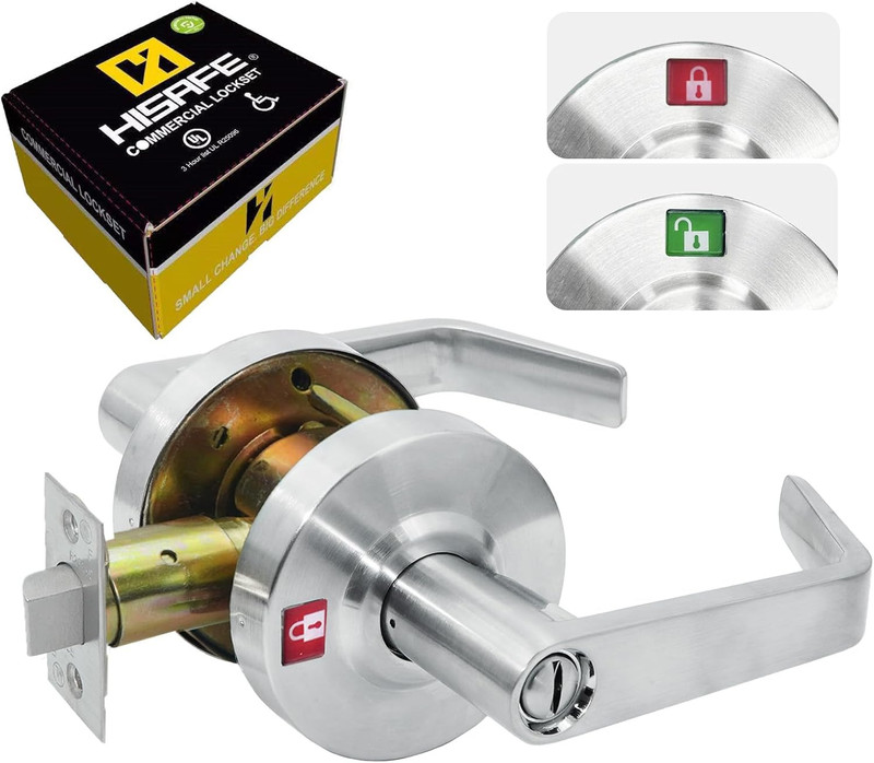 Commercial Privacy Indicator Lock, Heavy Duty Grade 2 Bathroom Door Handle With
