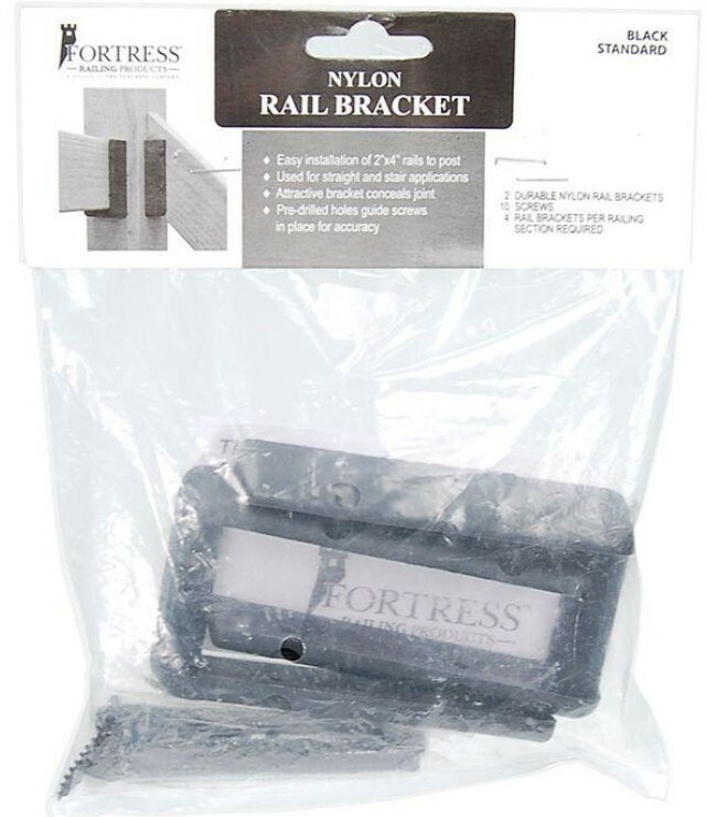 Fortress Rail Bracket Deckorators Deck Railing Brackets (2 Pack) 2×4 Rail