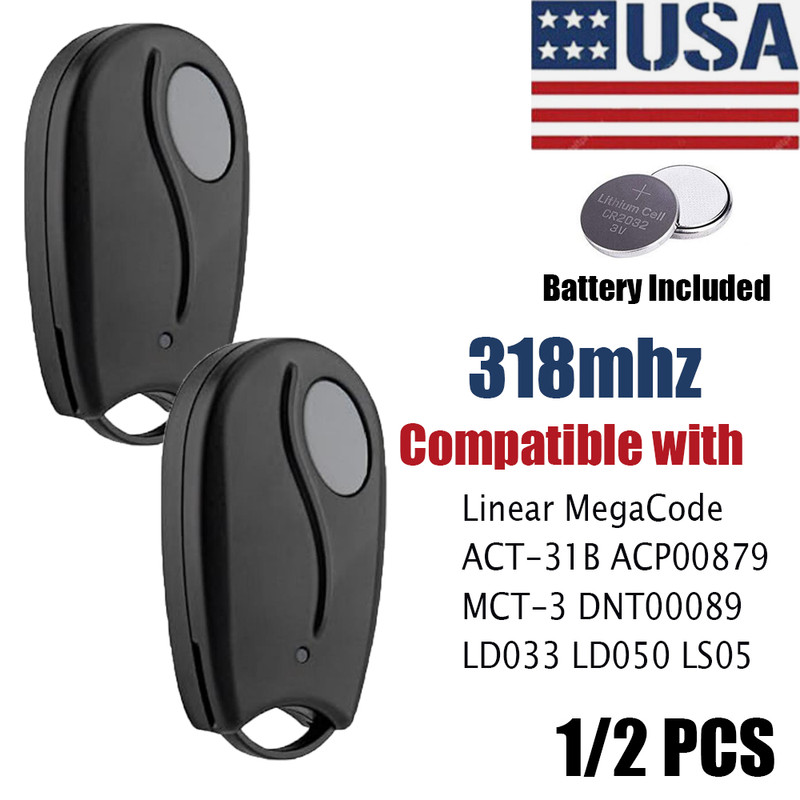 Single Button Replacement for Linear Remote Control ACT-31B ACP00879 MCT-1 US gallery