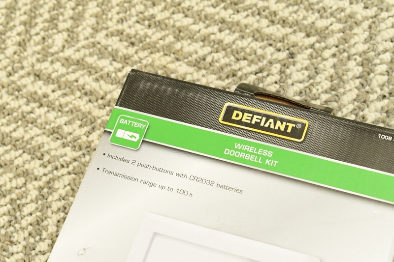 Defiant Wireless Battery Operated Doorbell Kit with 2-Push Buttons, White - NEW gallery