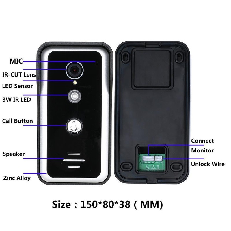 Tuya App Video 7" Touch Screen Intercom WIFI Home Phone 1080P Villa Doorbell gallery