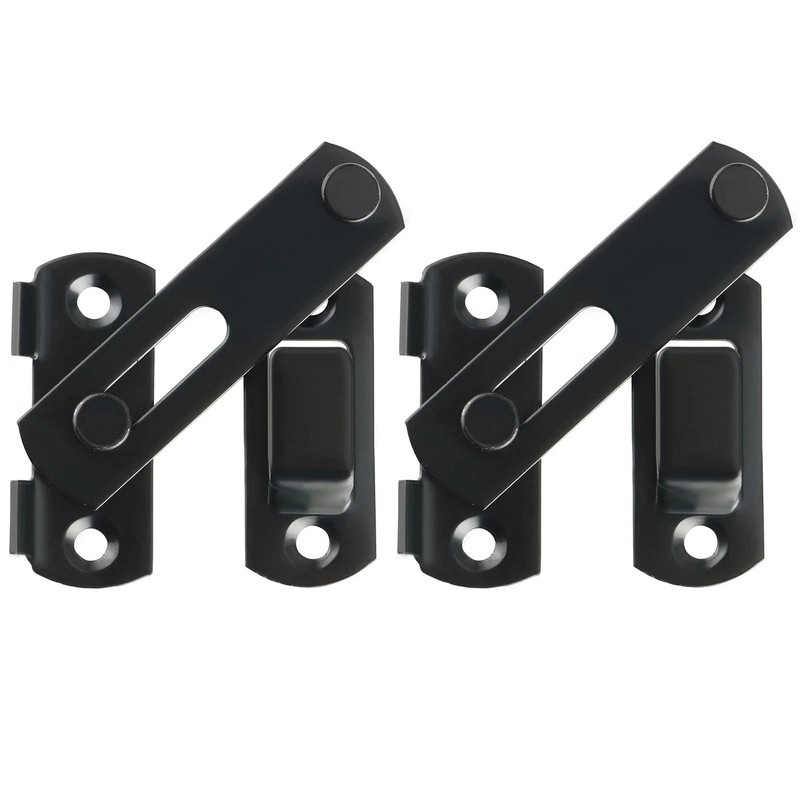2 Pcs Stainless Steel Gate Latches Flip Latch Safety Door Lock3inch Matte Black
