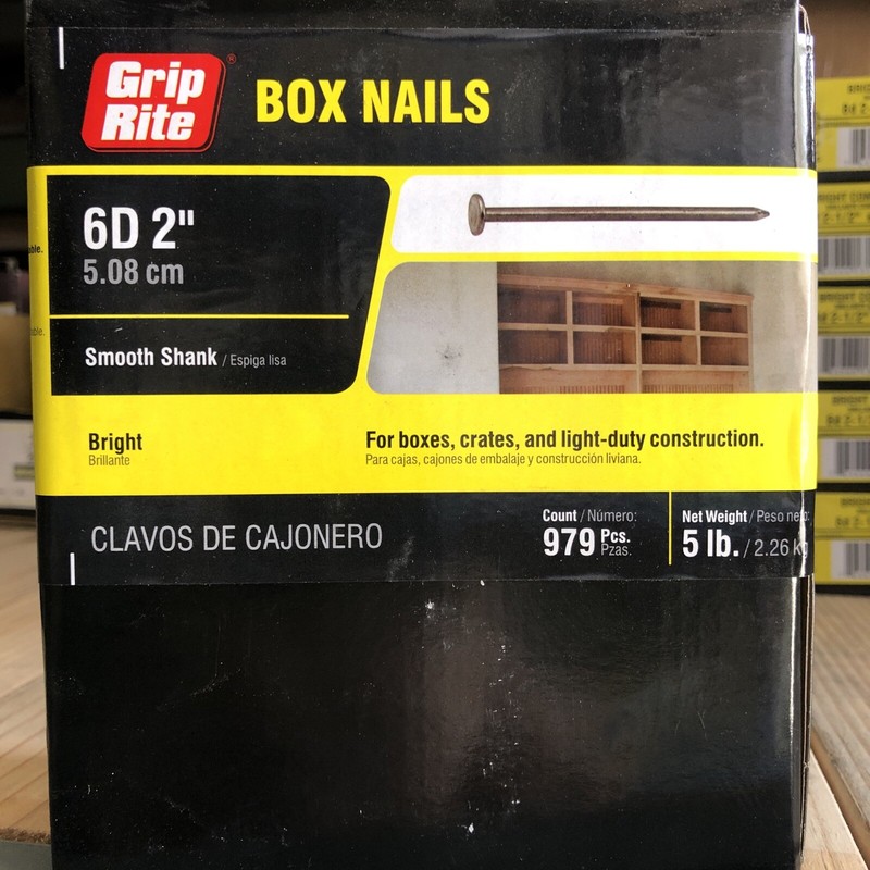 5 Lb Box GRIP-RITE 6D 2” Box Nails