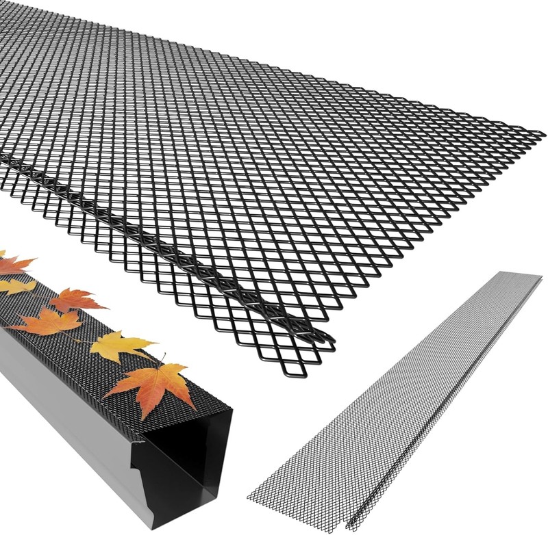 Lock-in 144FT Gutter Guard 6 Inch K Style Steel Micro Mesh (48pcs)