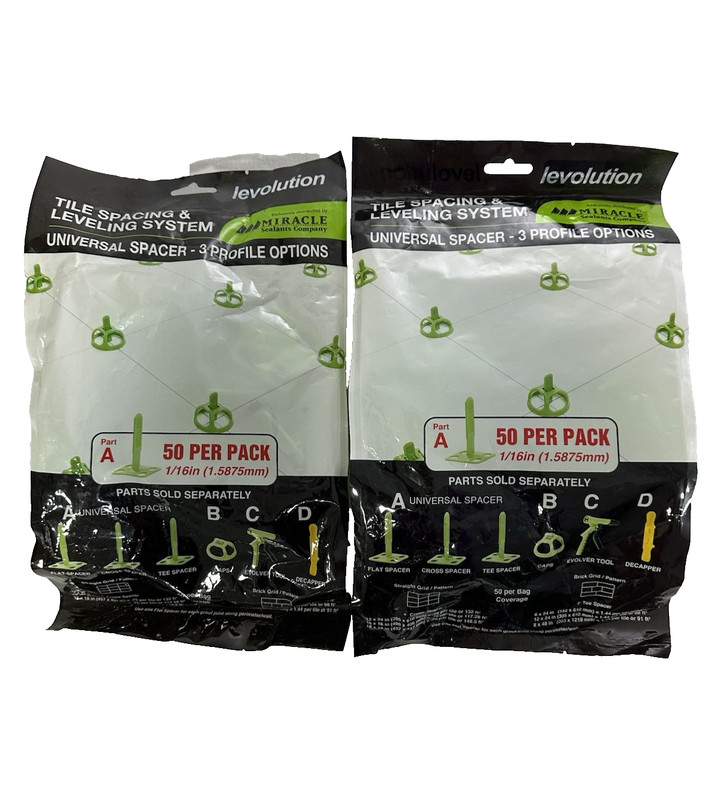 Miracle Sealants Levolution Tile Spacing & Leveling System 1/16in 100 pack
