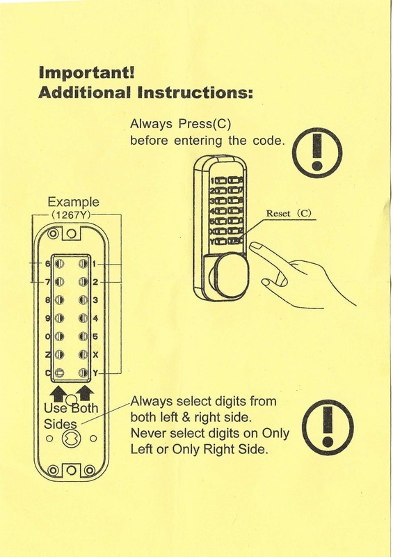 Mechanical Keyless Combination Latch Door Lock with Double Keypads Oil Rubbed gallery
