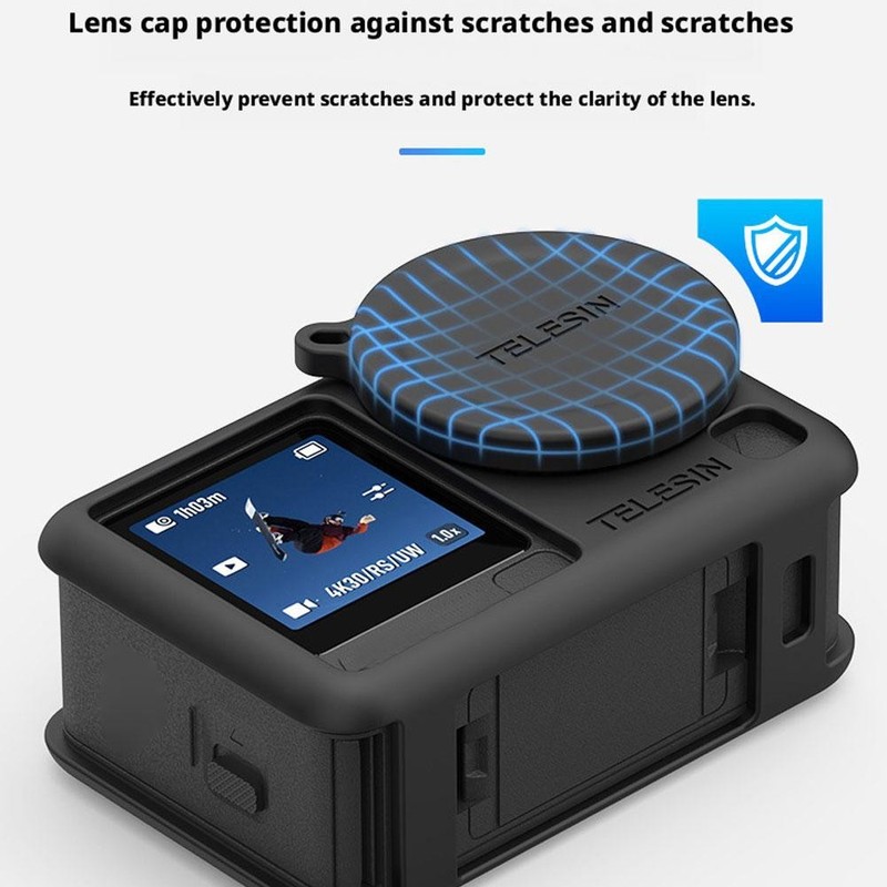 ​For Osmo Action 6 Camera Silicone Protective Cover Case with Lens Cove G9M8 gallery