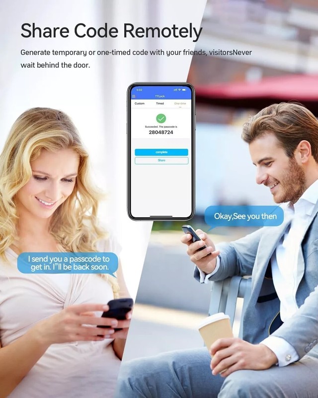 Security Smart Door Lock Fingerprint, Keyless Entry Door Lock with APP Control gallery