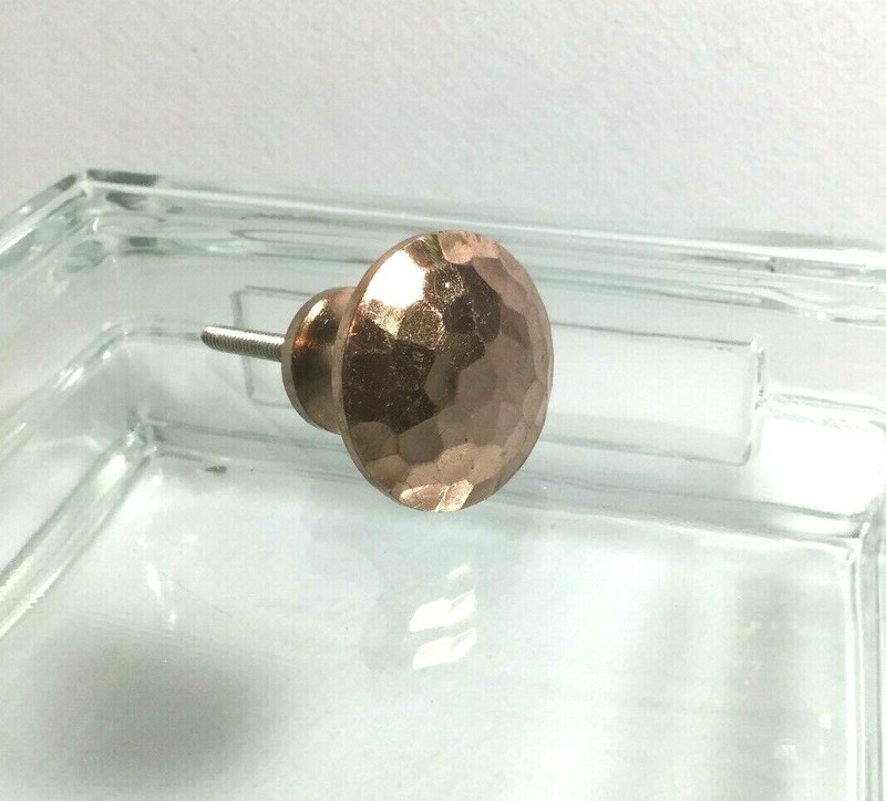 Copper Gold Colored Hammered Mushroom Shape Metal Design Knob gallery