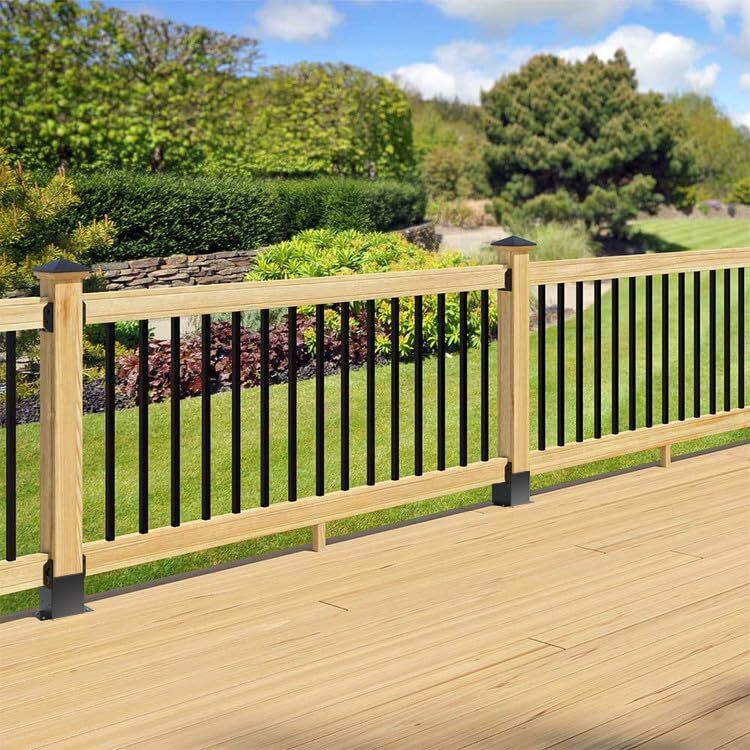 4PCS 4 x 4 Post Base Post Anchor Bracket Fence Post Anchor for Deck Supports NEW gallery