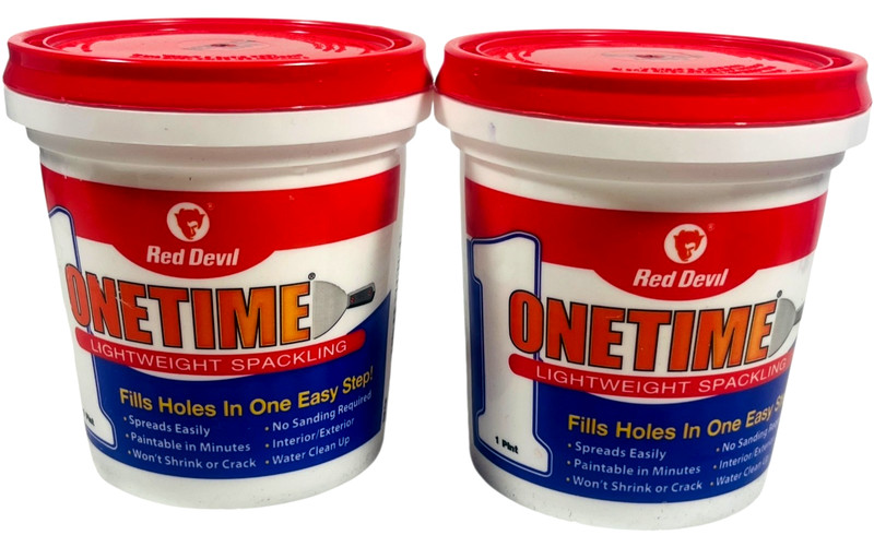 Red Devil One Time Lightweight Spackling / One Step 1 Pint - LOT of 2 gallery