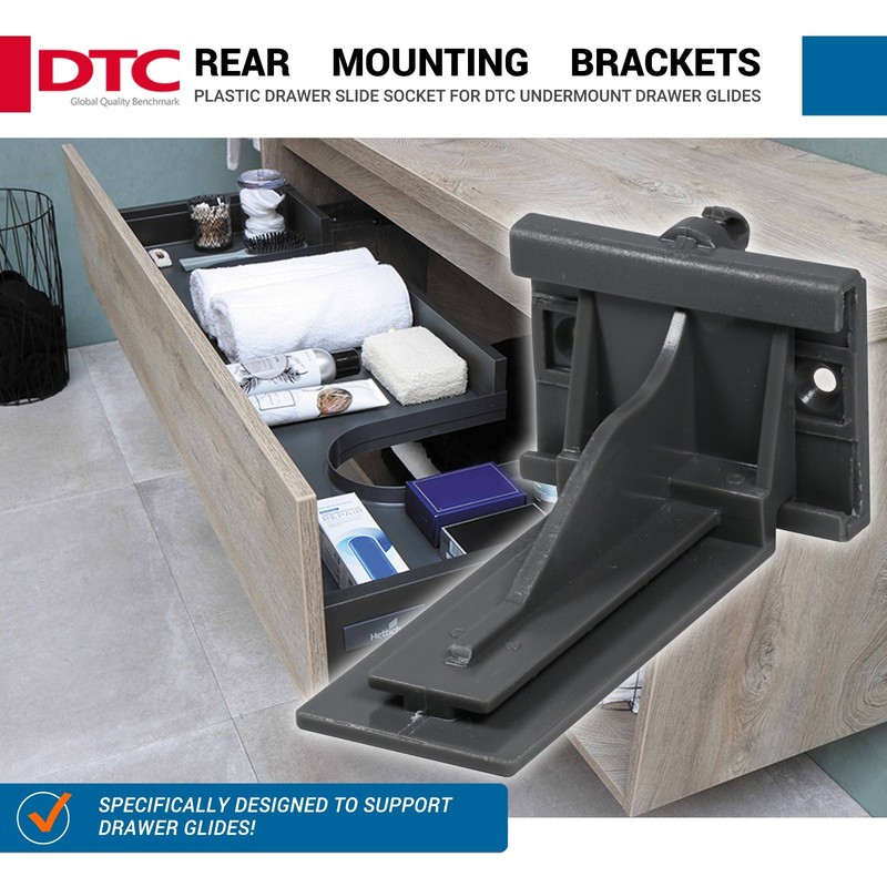 Rear Adjustable Mounting Bracket for DTC Undermount Slides gallery