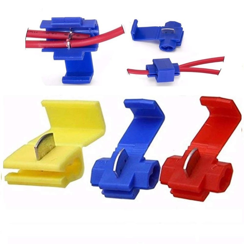 125PCS Solderless Quick Splice Snap Wire Splitter Tap Connectors Insulated Cr…