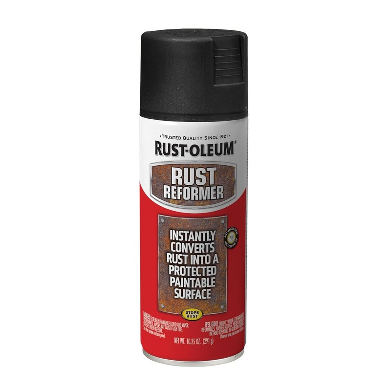 Rust-Oleum Stops Rust Reformer Converter Spray Paint Matte Black 10.25 oz Can