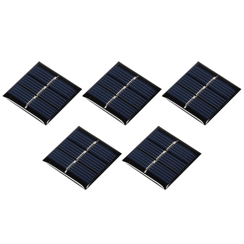 Mini Solar Panel Cell 1.5V 60mA 0.09W 30mm x 30mm for DIY Project Pack of 5