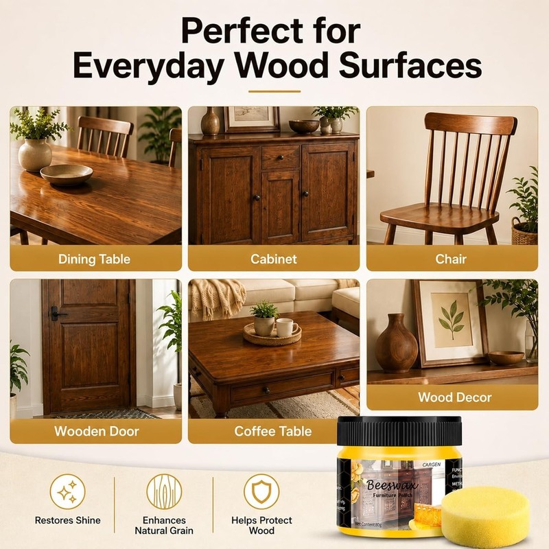 Deep Conditioning Beeswax Cleaner - 3 Pack for Furniture, Cabinets & Floors gallery