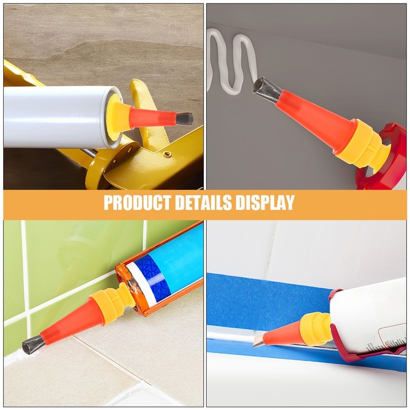 Caulking Nozzle Applicator Kit Reusable Finishing Tool Tips Nozzles gallery
