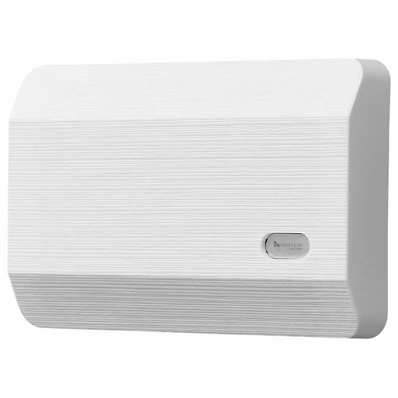 2-Note Modern Textured Design Wired Doorbell Chime, White gallery
