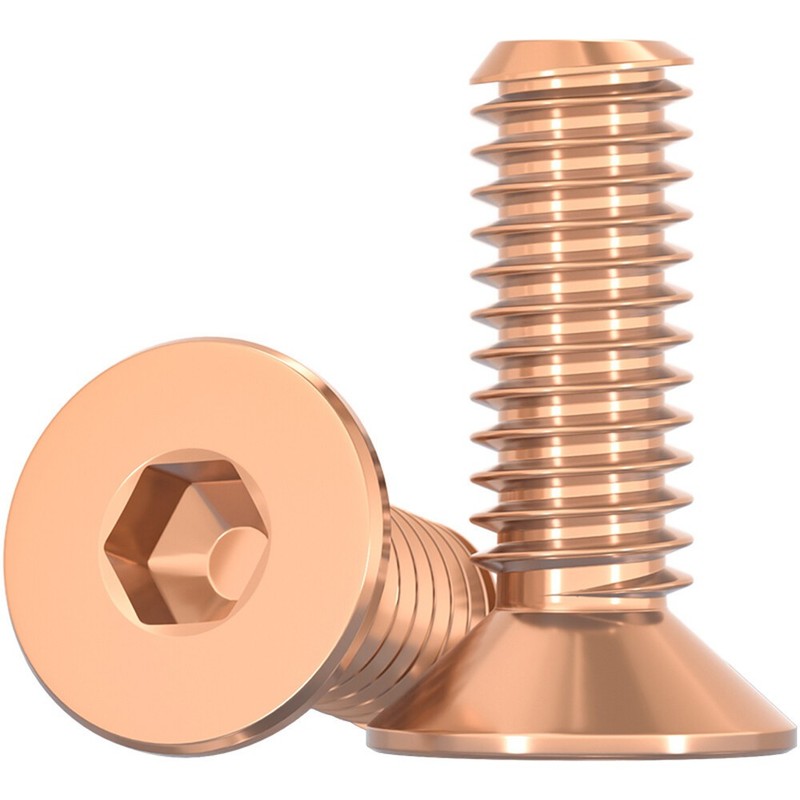 T2 Copper Allen Countersunk Head Screw Hexagon Socket Flat Bolts M2 M2.5 M3 M10 gallery