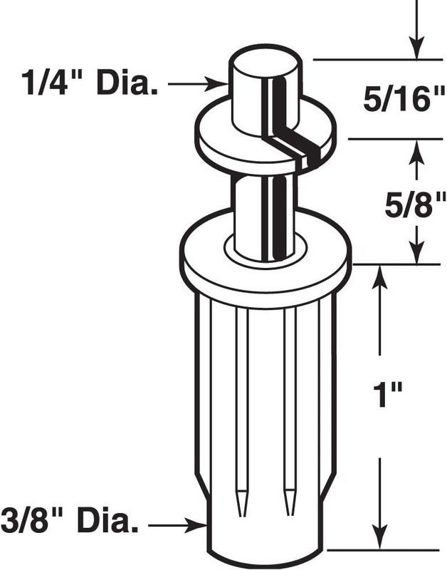Nylon Top Pivot 2 Pack Spring Loaded Silver Door Part gallery