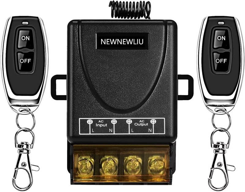 AC110V Wireless Light Switch and Receiver Kit,Ac110V/120V/240V/30A Relay RF Remo