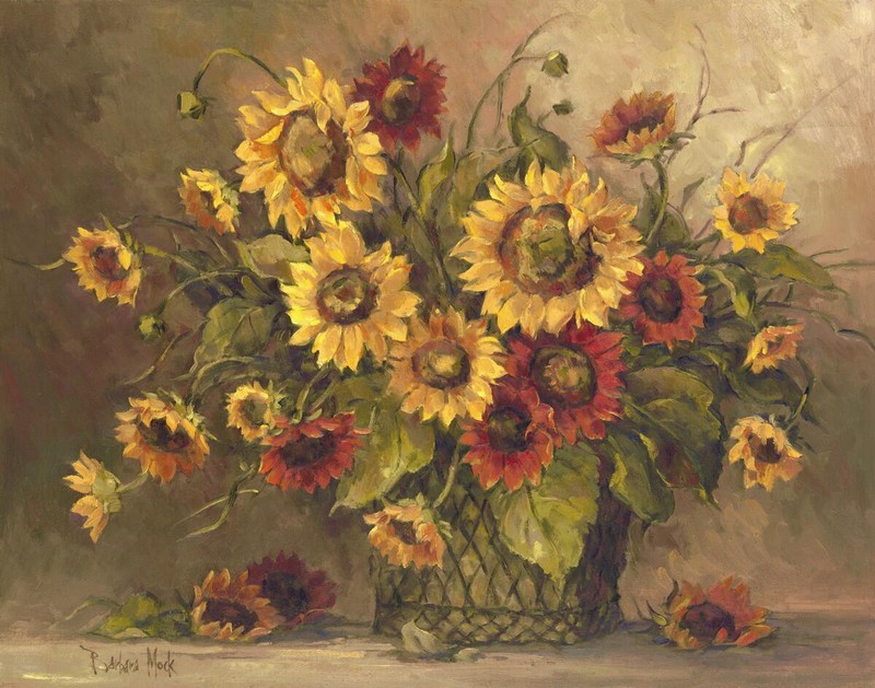 Ceramic Tile Mural Kitchen Backsplash – BM-Sunflower Bouquet – Floral Flower Art