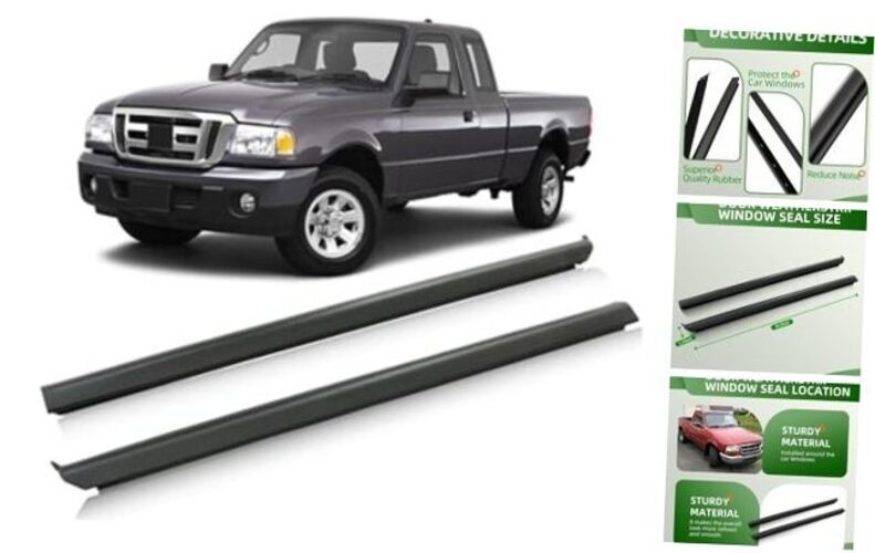 Window Trim Molding Compatible with Ranger 1999-2011 Front Outer Door gallery