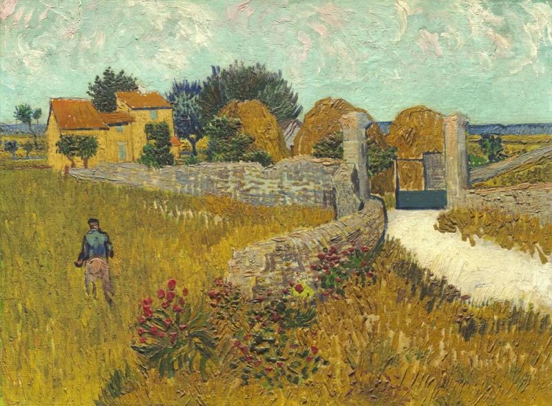 Peelable Wall Poster Sticker (Full Size) Van Gogh Provence Farmhouse 794×585mm