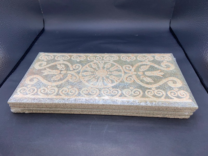 4 pc. approx 6" x 12" Perugia Evergreen 63758 Portobello Tile gallery